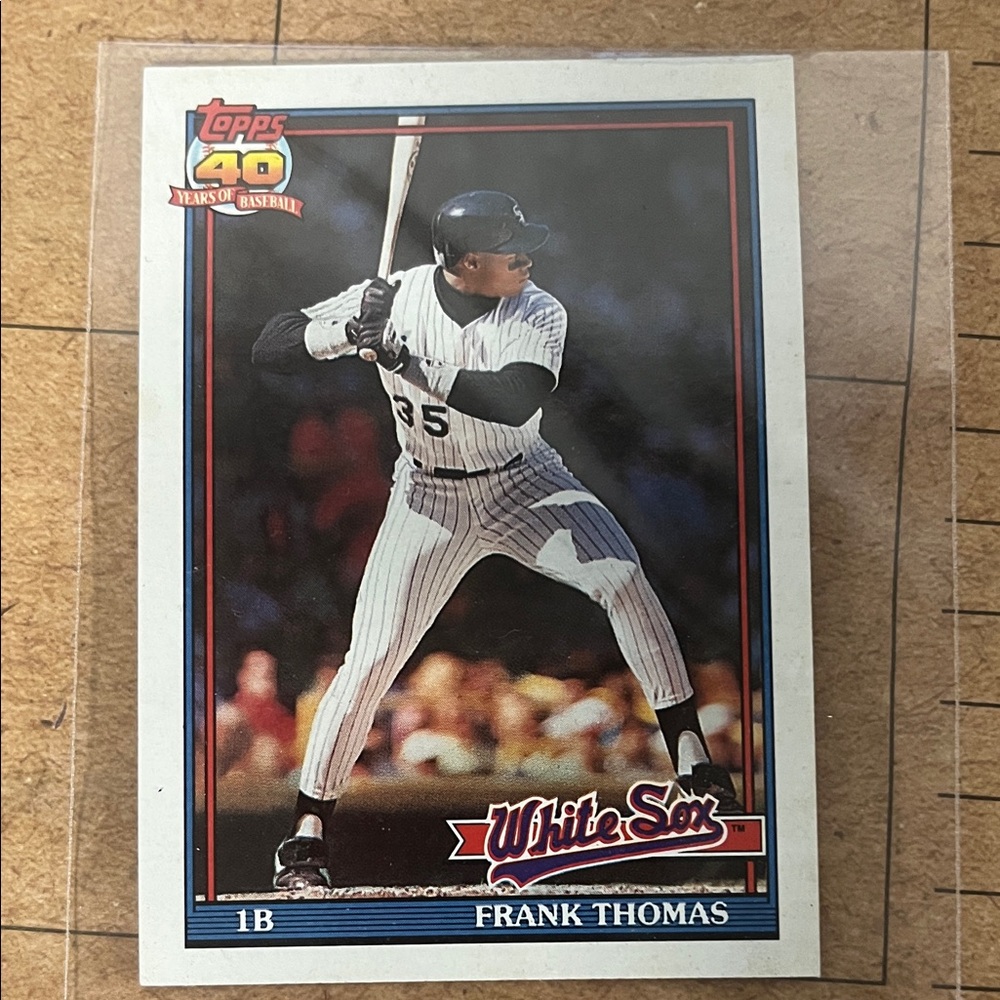 Topps Frank Thomas Baseball Card with Red Border